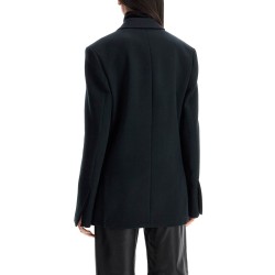 straight three-button blazer