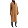 wool blend cocoon coat with