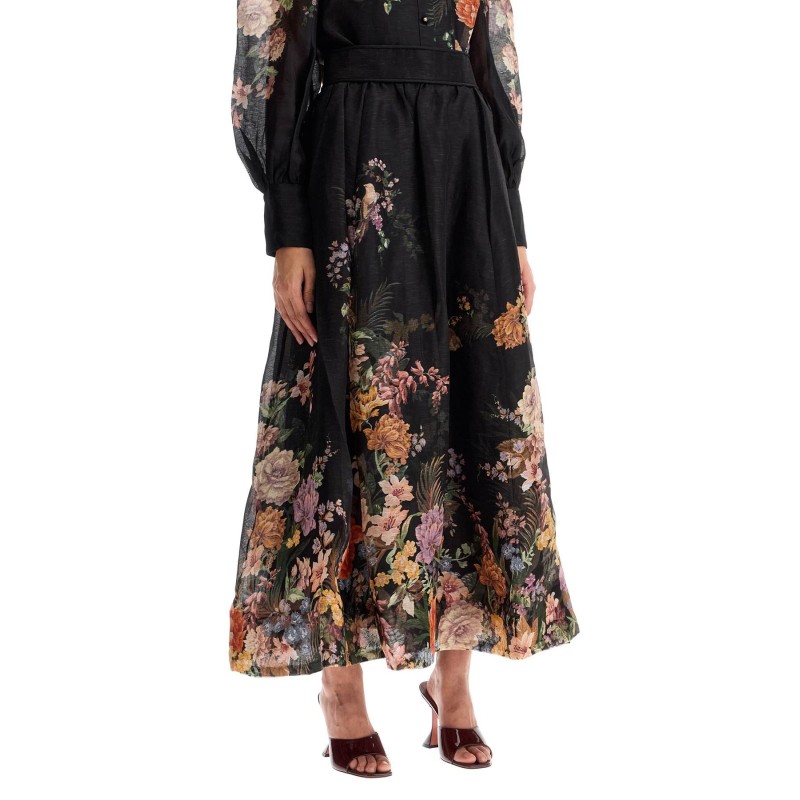 maxi floral skirt