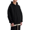 hooded sweatshirt with half zip