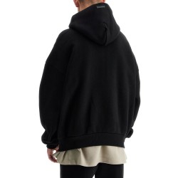 hooded sweatshirt with half zip