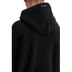 hooded sweatshirt with half zip