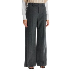 tailored flannel trousers for