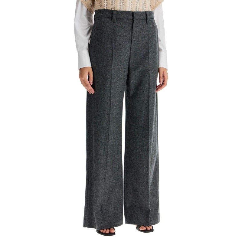 tailored flannel trousers for