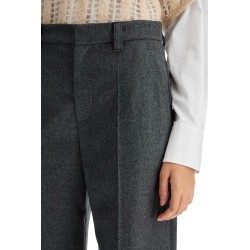 tailored flannel trousers for