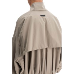 high-necked vented track jacket with