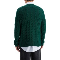 cotton cable knit pullover sweater