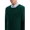 cotton cable knit pullover sweater