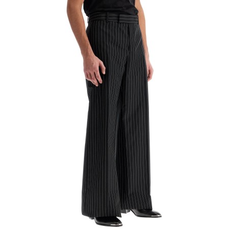 low-waisted pinstripe