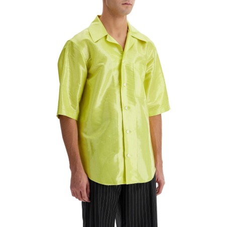 short-sleeved canvas tarp shirt.