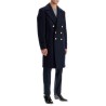 double-breasted wool felt coat