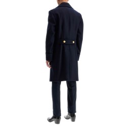 double-breasted wool felt coat