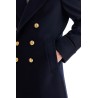 double-breasted wool felt coat