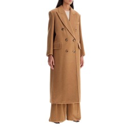 camel double-breasted coat