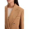 camel double-breasted coat