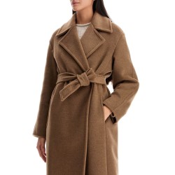 alpaca, wool and cashmere robe coat