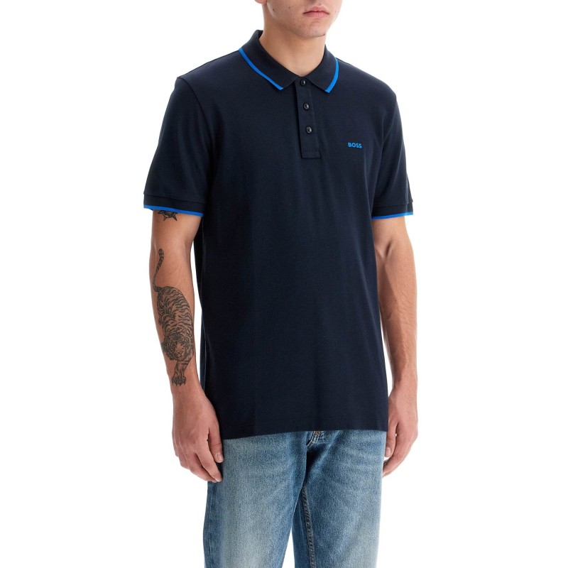 "contrast trim parlay polo shirt