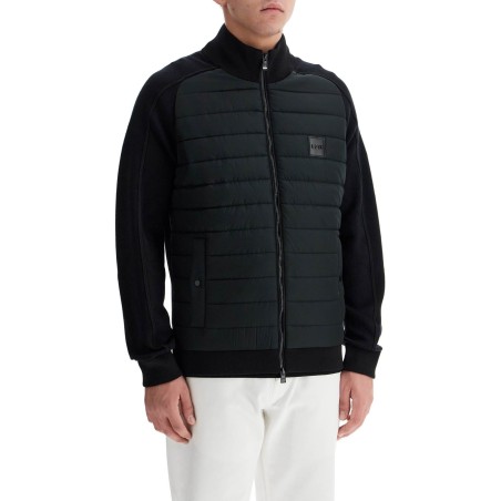 knitted and padded nylon jacket