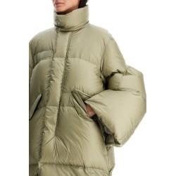 long down jacket with sculpted sleeves