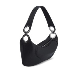 Amira black leather handbag