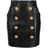 Hw 8 btn leather short skirt