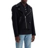 wool felt biker jacket in