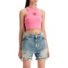 "embroidered crop top with