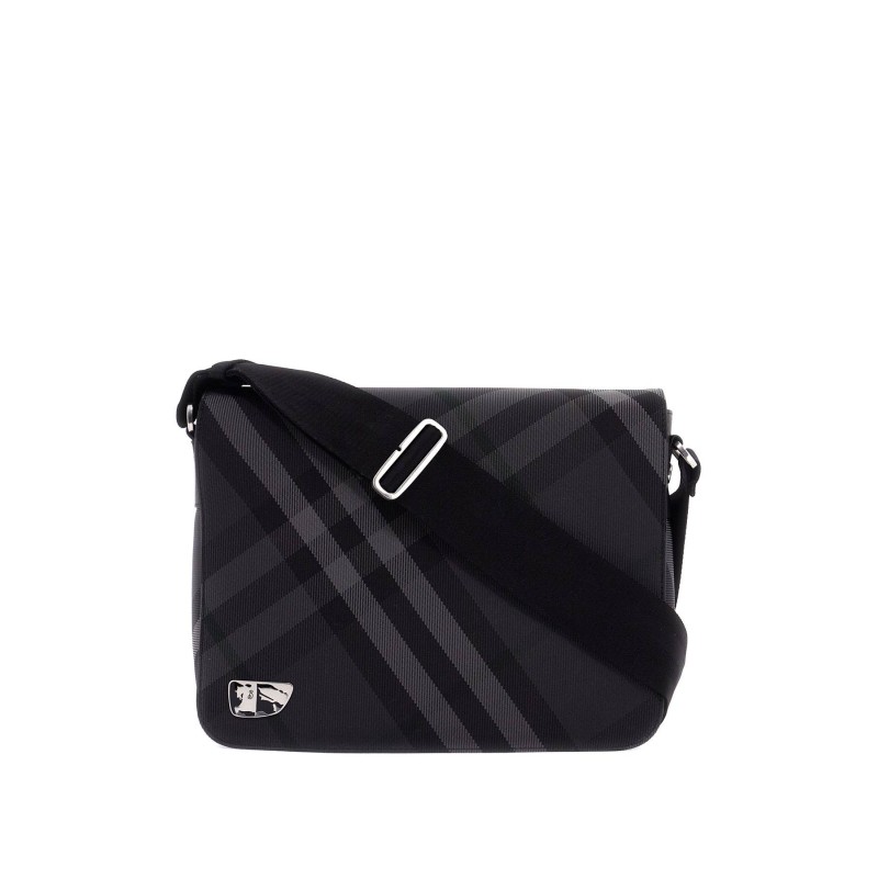 ered

checkered nylon messenger bag with