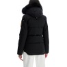 "3q canvas down jacket with shear