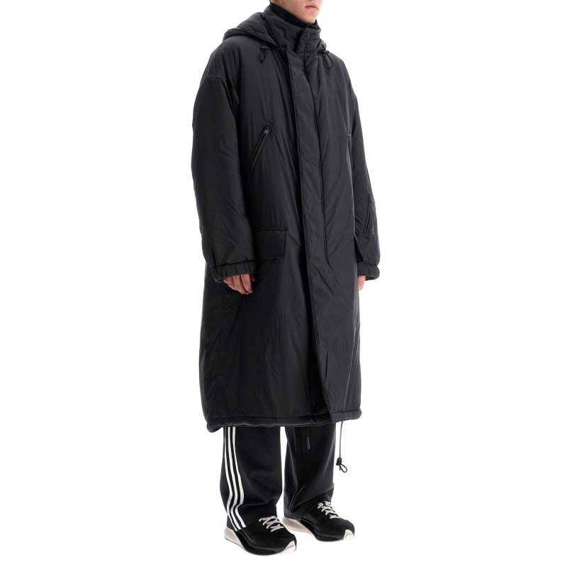 long padded nylon parka coat