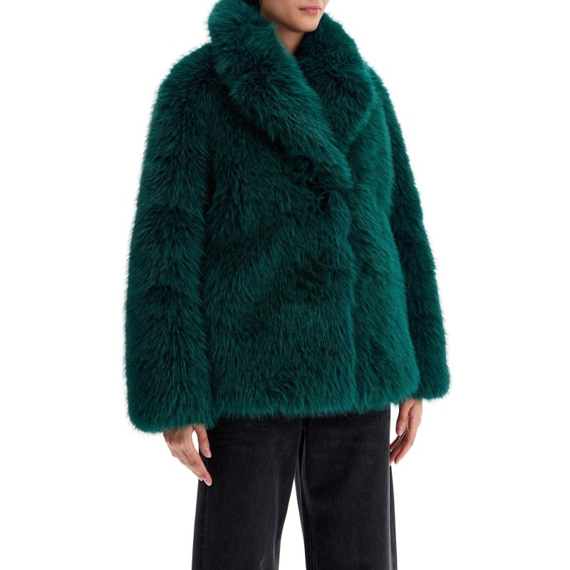 short hunter coat in faux fur