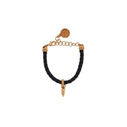 "leather bracelet with medusa charm