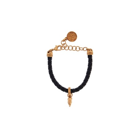 "leather bracelet with medusa charm