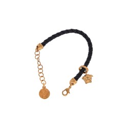 "leather bracelet with medusa charm