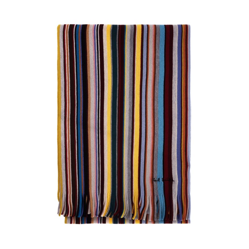 multicolored wool scarf