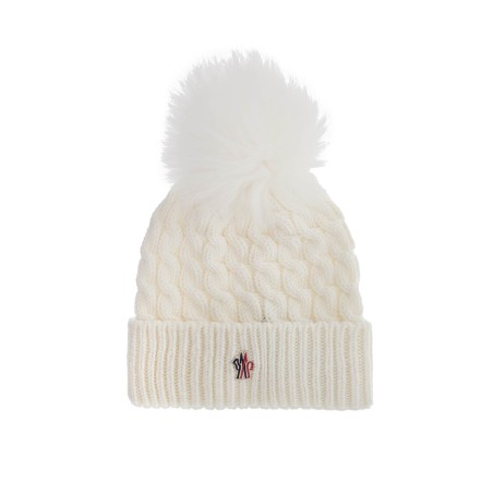 wool beanie hat with pom pom.