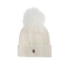 wool beanie hat with pom pom.