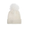 wool beanie hat with pom pom.