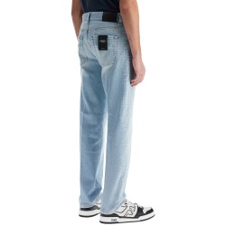 faded ff pattern jeans with