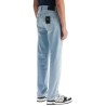 faded ff pattern jeans with