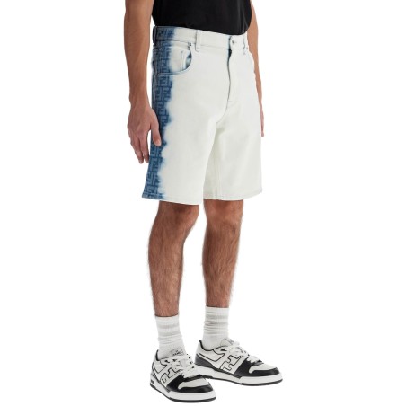 'denim fade bermuda shorts with