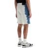 'denim fade bermuda shorts with