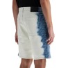 'denim fade bermuda shorts with