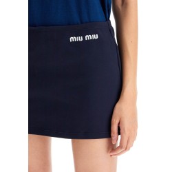 stretch knit mini skirt