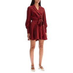 silk wrap mini dress with nine words