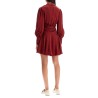 silk wrap mini dress with nine words