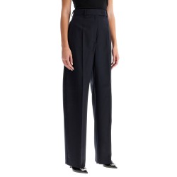 tailored trousers in cool wool fabric