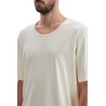 t-shirt with wide round neck