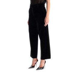 'cropped velvet pants in 's