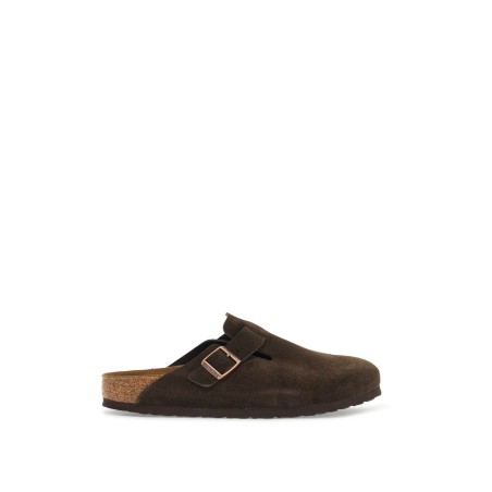 boston suede leather clog with